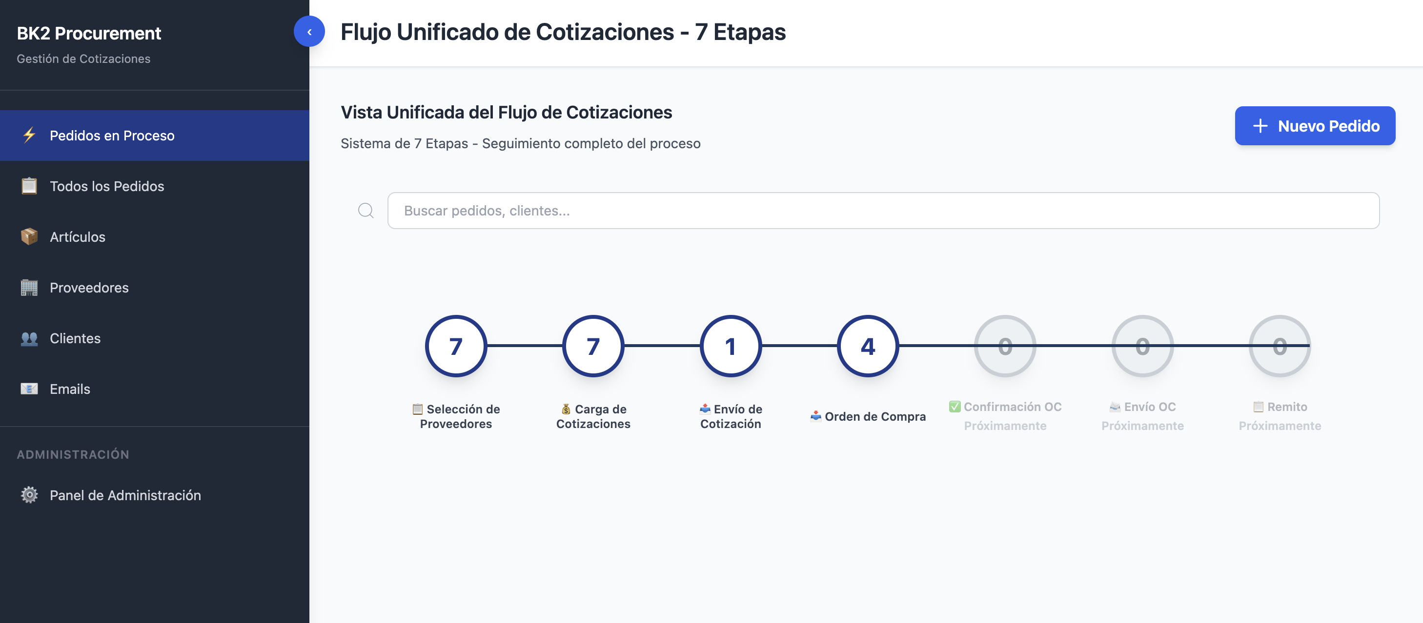 BK2 Compras Platform